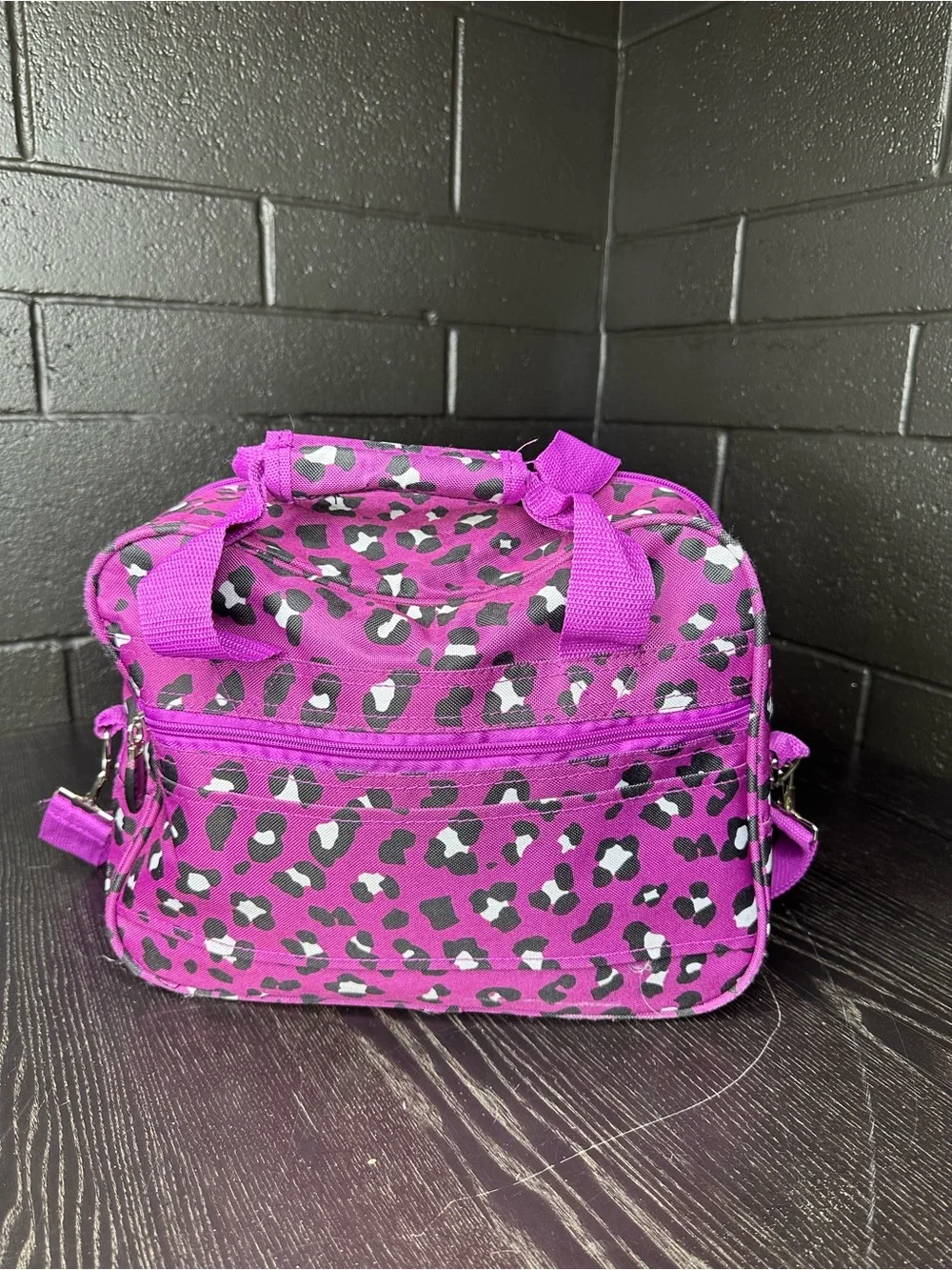 Rockland brand - Magenta Leopard Print Crossbody Bag